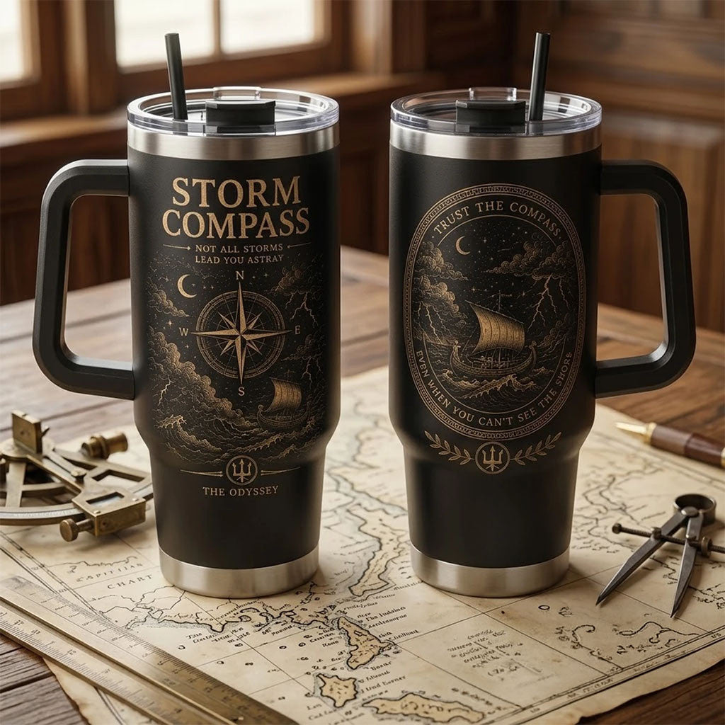 The Odyssey Epic Storm Navigation Compass Ancient Greek Tumbler The Odyssey Merch 2026 - Merchluma