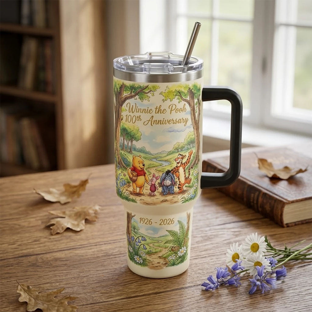 Winnie the Pooh 100th Anniversary 1926 2026 Collector Tumbler Winnie the Pooh Merch Cute Gifts - Merchluma