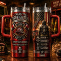 Personalized Thank You Firefighters Tumbler Fire Dept Honor Sacrifice Travel Mug Gift For Dad - Merchluma