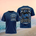 Detroit Lions Firefighter Helmet American Flag Shirt Detroit Lions Merch Cool Fireman Gifts - Merchluma