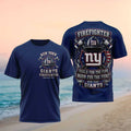 New York Giants Firefighter Axes And Flames Shirt NY Giants Merch Firefighter Gift Ideas - Merchluma