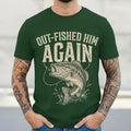 Out-Fished Him Again Shirt Funny Bass Fishing Angler T-Shirt Gifts For Fishers Dad - Merchluma