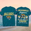 Jacksonville Jaguars Peanuts Characters Forever Football Shirt Jacksonville Jaguars Merch Gifts - Merchluma