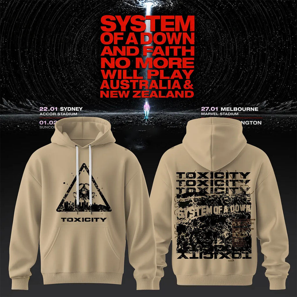 System Of A Down Australia Tour 2027 Hoodie Toxicity Hoodie SOAD Merch Gift For Band Fans - Merchluma