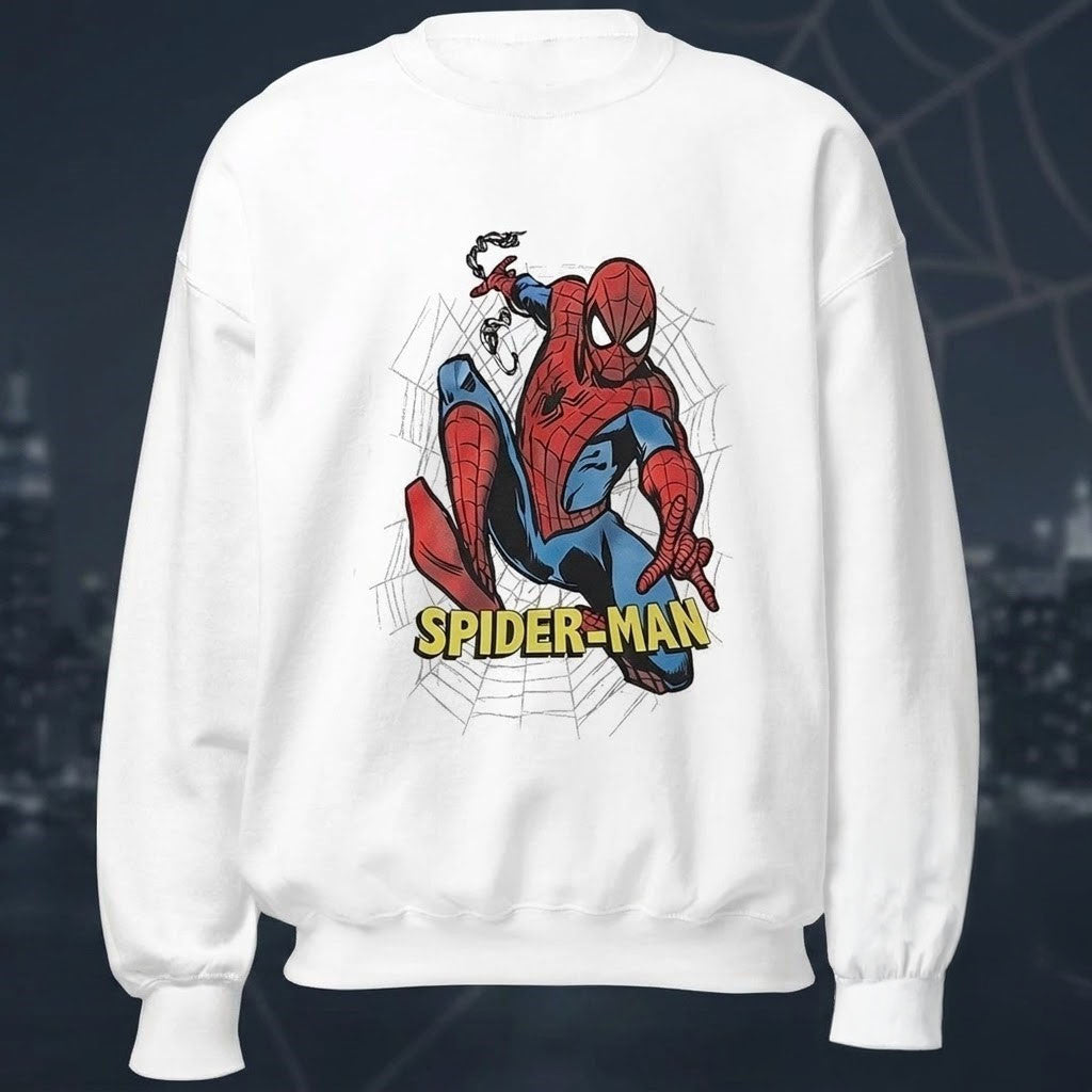 Michael B Jordan Spider-Man Brand New Day Sweatshirt White Spider-Man Merch 2026 Gift For Fans - Merchluma
