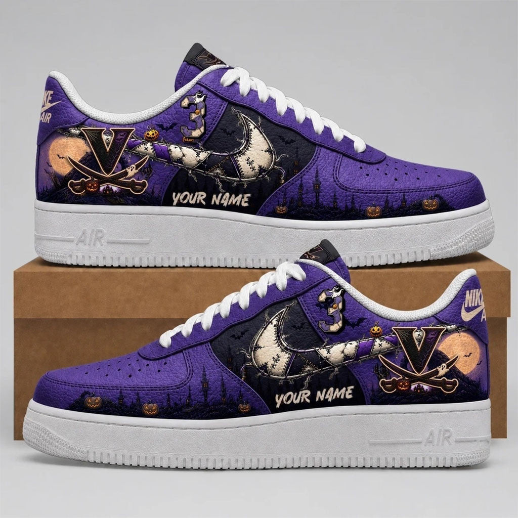 Personalized Virginia Cavaliers Merch 2026 Haunted Moon Halloween Sneakers Gift For Brothers - Merchluma