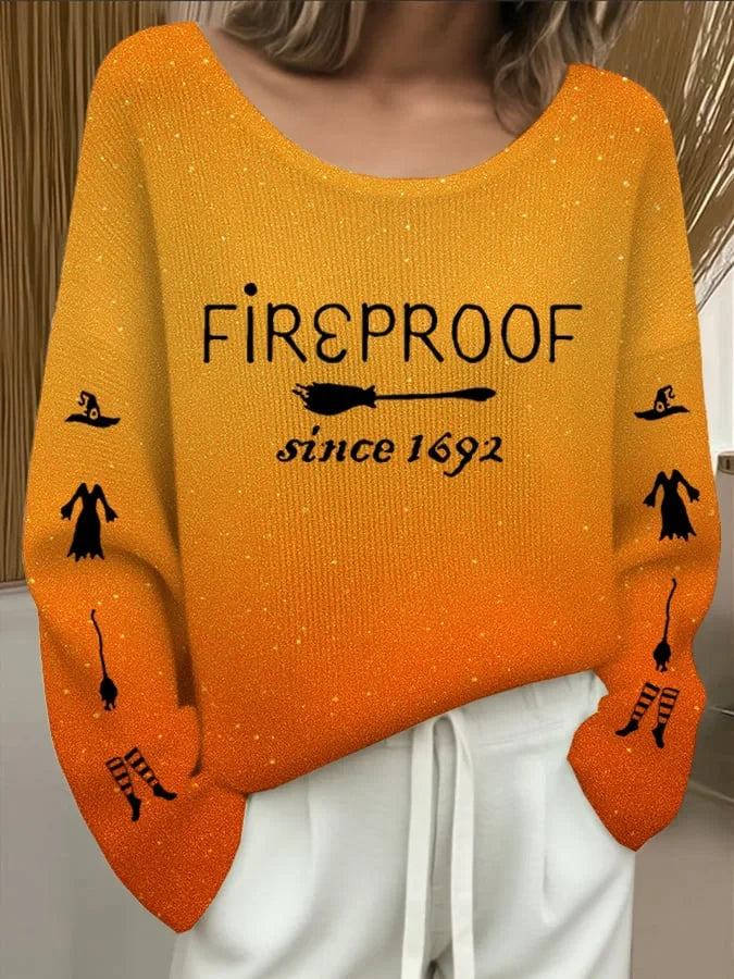1692 They Missed A Halloween Sweatshirt Fireproof Since 1692 Witch Outfits Halloween Gift - Merchluma