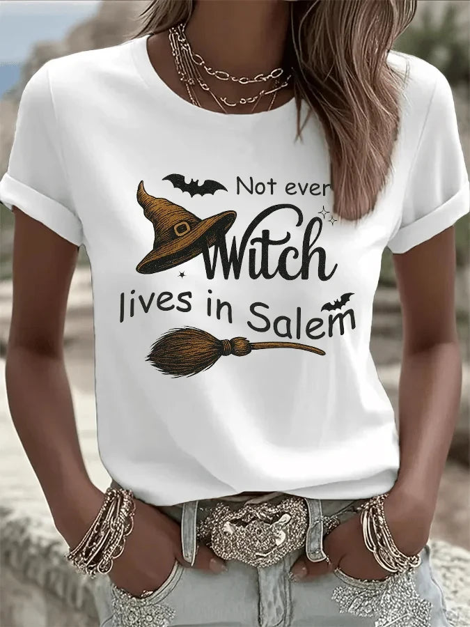 Not Everyone Witch Lives In Salem T-Shirt Halloween Inspired Clothing Gift For Sisters - Merchluma
