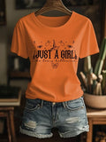 Just A Girl Who Loves Halloween T-Shirt Halloween Inspired Clothing Gifts For Her - Merchluma
