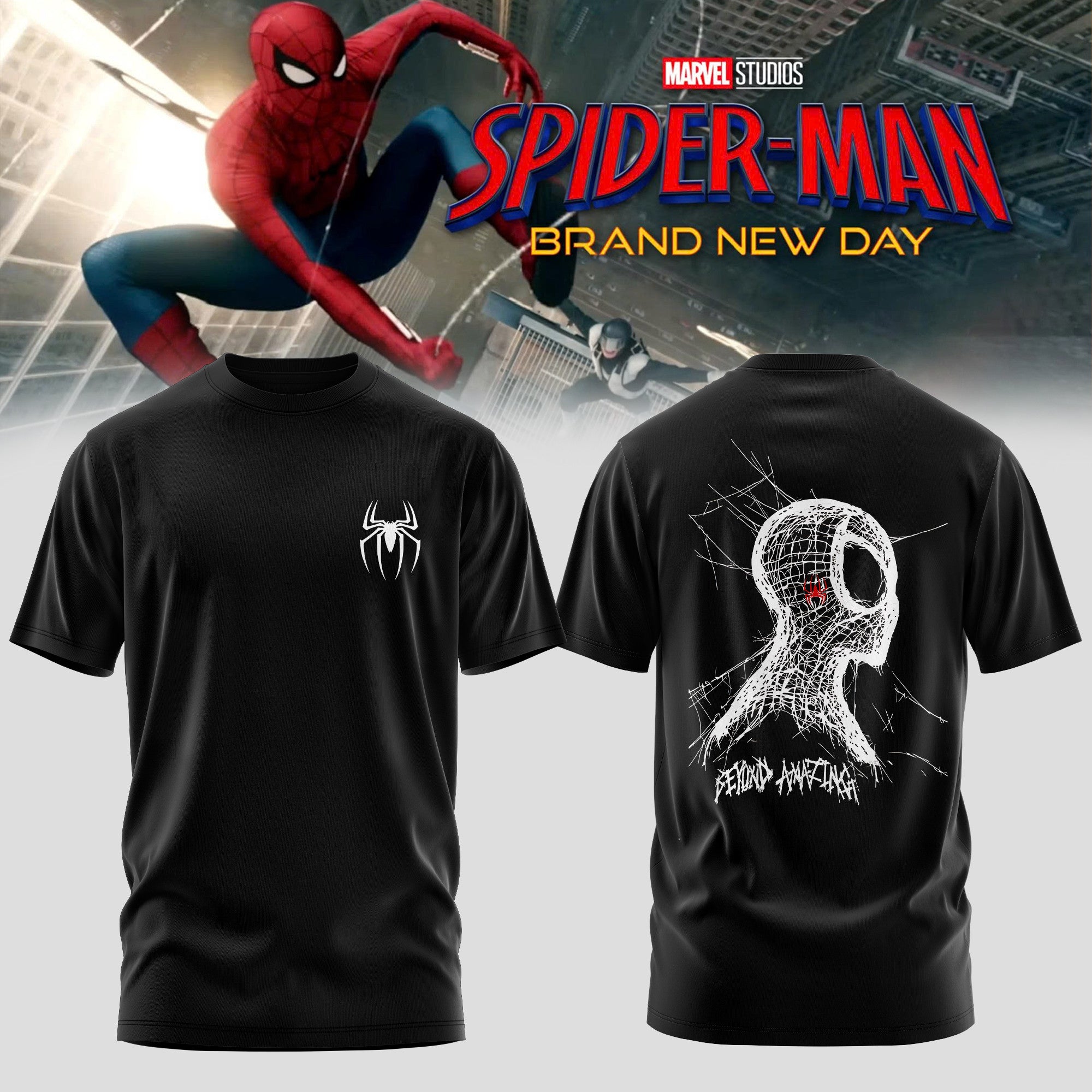 Spider-Man Brand New Day Merch 2026 World of Webs T-Shirt Black Gift Ideas For Brothers - Merchluma