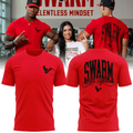 Houston Texans SWARM Hits Different Red T-Shirt Houston Texans Merch Gift For Sports Fans - Merchluma