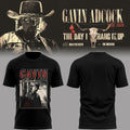 Gavin Adcock Tour 2026 Merch Signature Photo T-Shirt Black The Day I Hand It Up Tour Shirt - Merchluma