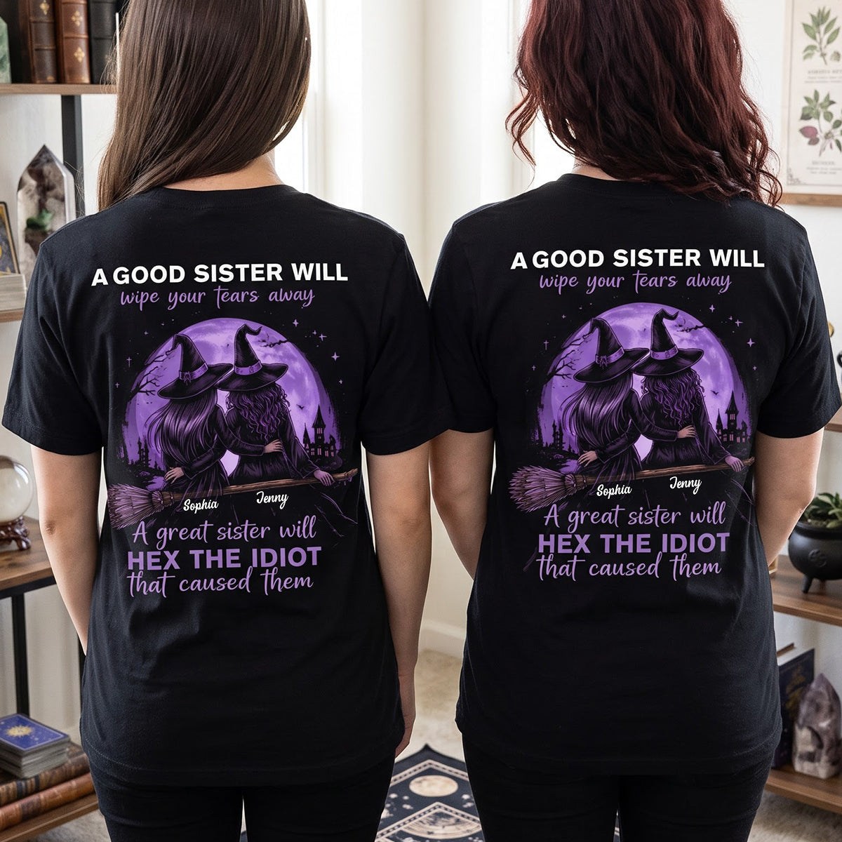 Personalized Witchy Gang Shirt Women's Halloween Outfits Gifts For Witch Sisters - Merchluma