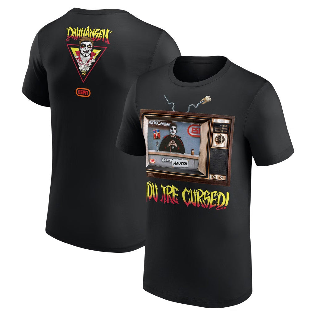 Danhausen Merch 2026 Danhausen Sporthausen T-Shirt Black You Are Cursed Shirt WWE Fan Gear - Merchluma
