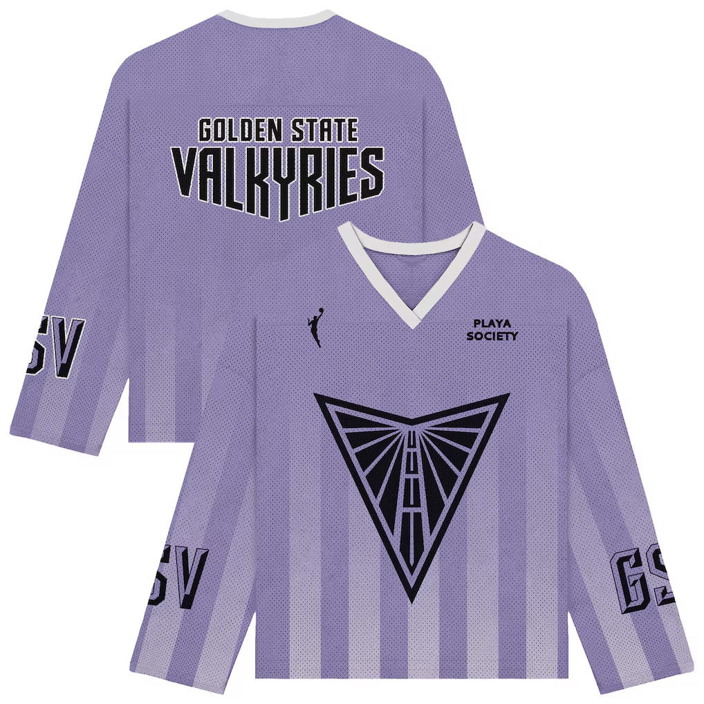 Golden State Valkyries Merch 2026 Playa Society GS Valkyries Hockey Jersey Fashion Gift For Fan - Merchluma