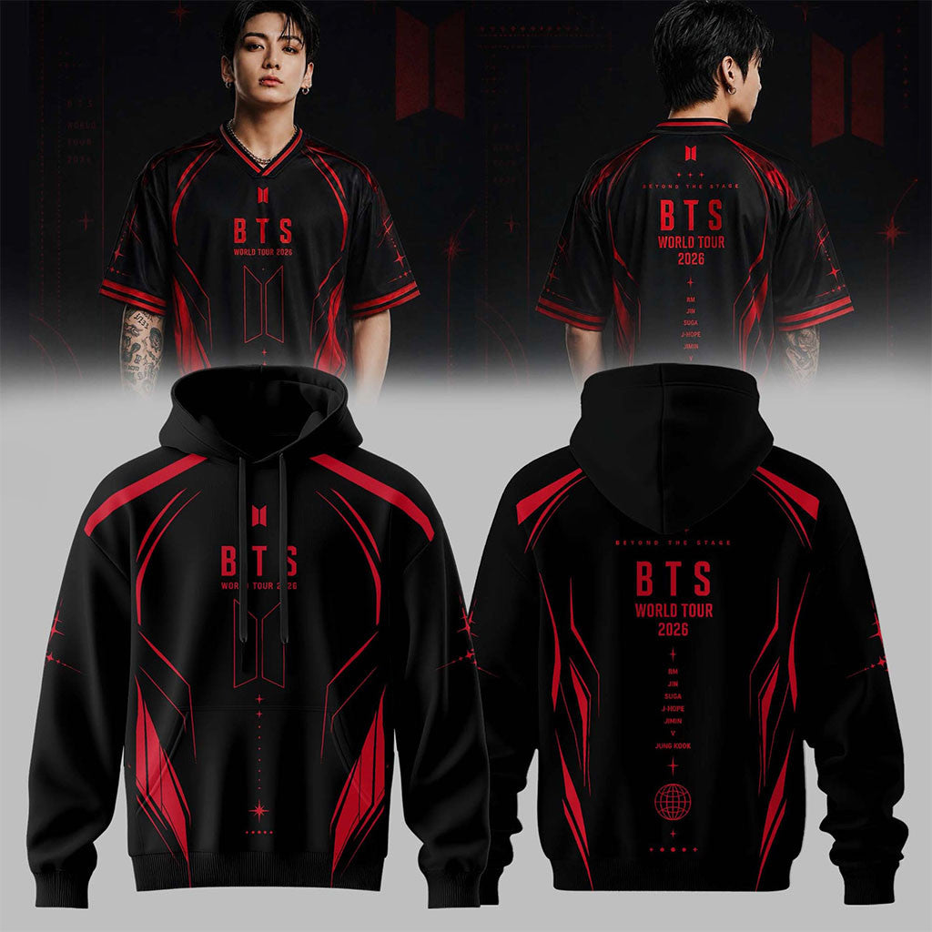BTS Arirang World Tour Merch 2026 Beyond The Stage Hoodie Black BTS Related Gift Ideas - Merchluma