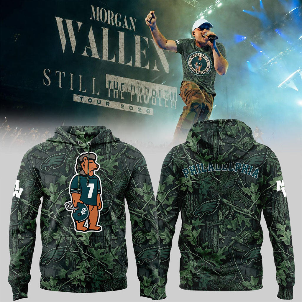 Philadelphia Eagles X Morgan Wallen Still The Problem Tour 2026 Hoodie MW Concert Merch Gifts - Merchluma