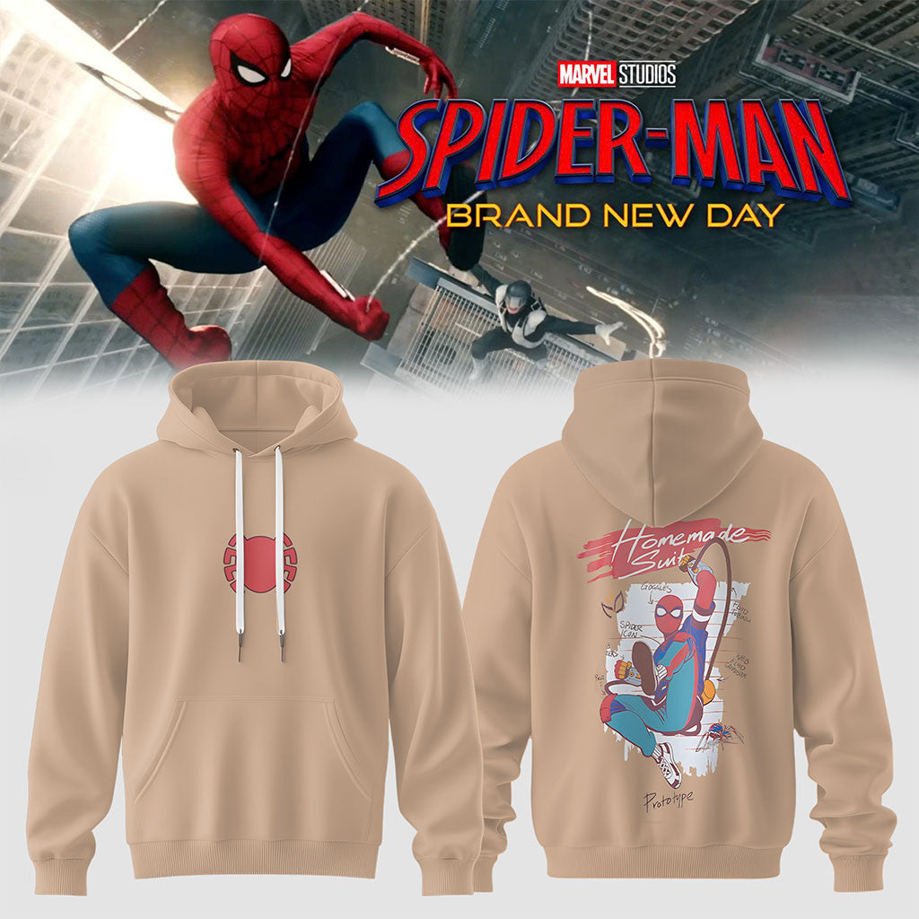 Spider-Man Brand New Day Hoodie 2026 Homemade Suit Hoodie Spider-Man Merch Best Marvel Fan Gift - Merchluma