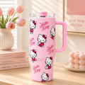 Hello Kitty Tumbler Pink Cute Cartoon Cat Travel Mug Kawaii Style Birthday Gift for Her - Merchluma