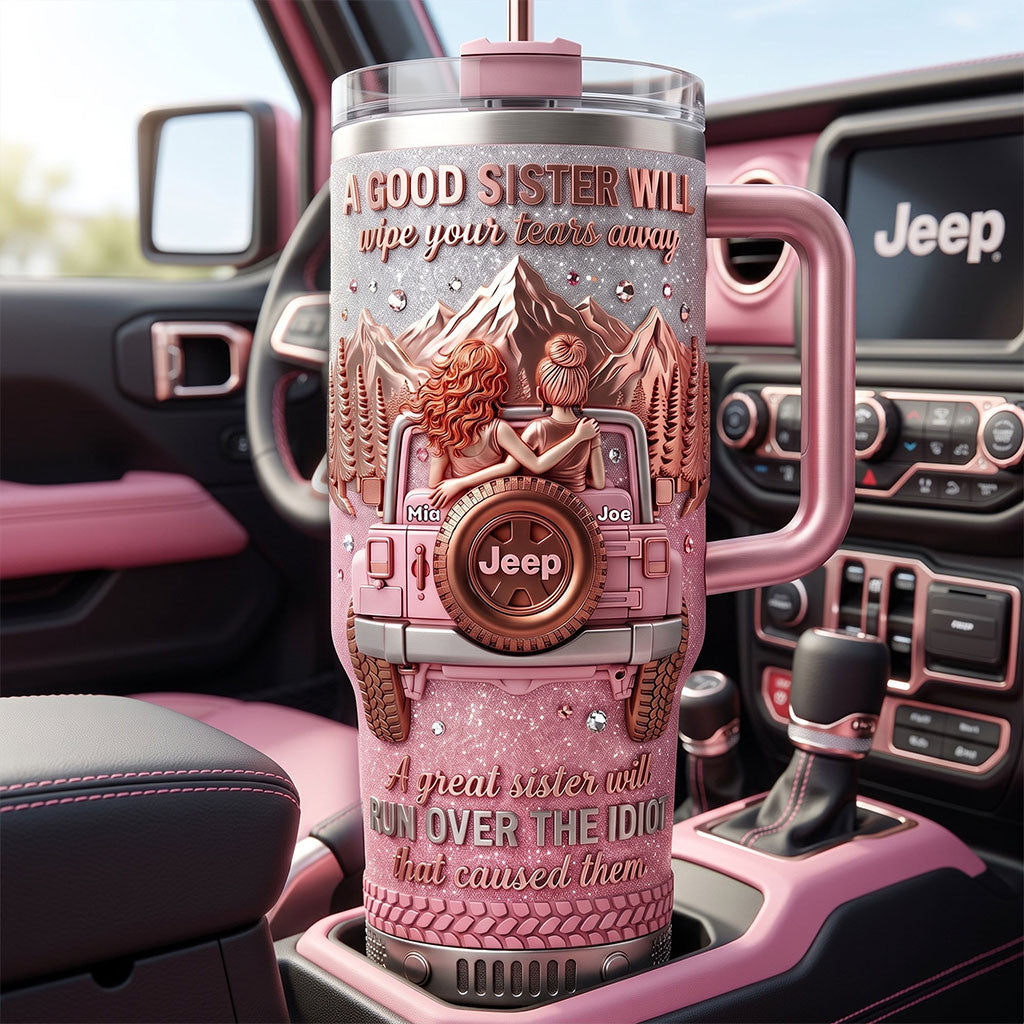 Personalized Badass Girly Off-road Friends 40oz Tumbler Best Gifts For Off-road Sisters - Merchluma