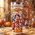 Personalized Mickey And Friends Tis The Season Tumbler Halloween Merch Gift For Besties - Merchluma