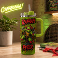 Personalized Mutant Hero Turtle Warrior Tumbler Comic-Style Travel Cup TMNT Merch Gift for Fans - Merchluma