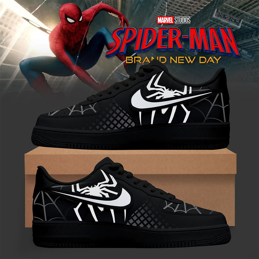 Spider-Man Brand New Day Shoes Sneakers Black Spider-Man Merch 2026 Awesome Marvel Gifts - Merchluma
