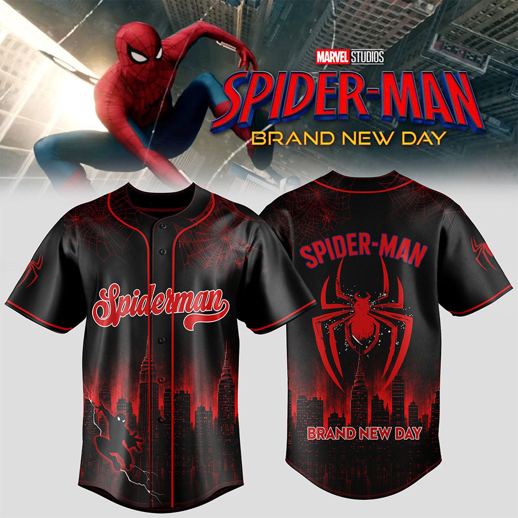 Spider-Man Brand New Day Baseball Jersey 2026 Spider-Man Merch Marvel Jersey Gift For Son - Merchluma