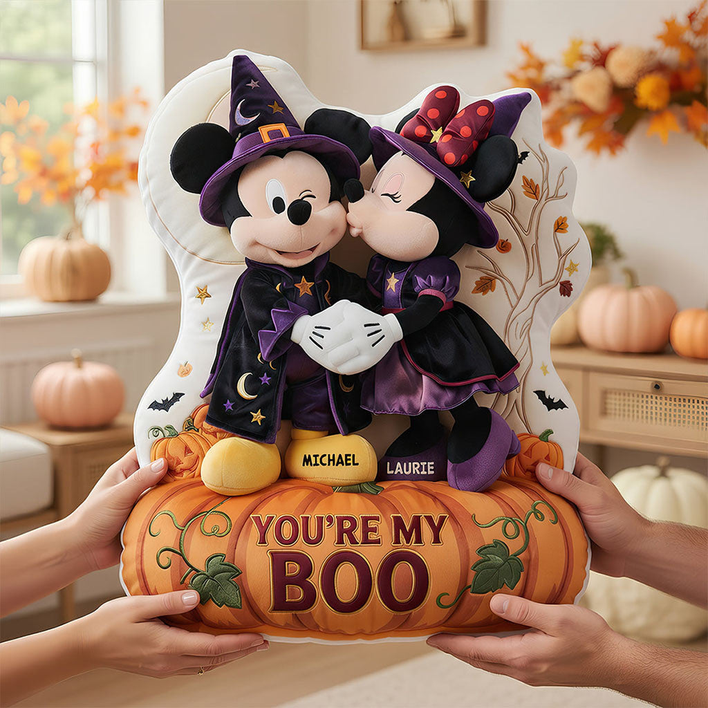 Personalized Mickey Mouse You're My Boo Plush Pillow Sofa Decor Ideas Gifts For Couple - Merchluma