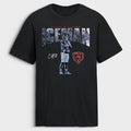 Chicago Bears Merch 2026 Caleb Williams Chicago Bears Iceman T-Shirt Black Football Fan Gear - Merchluma