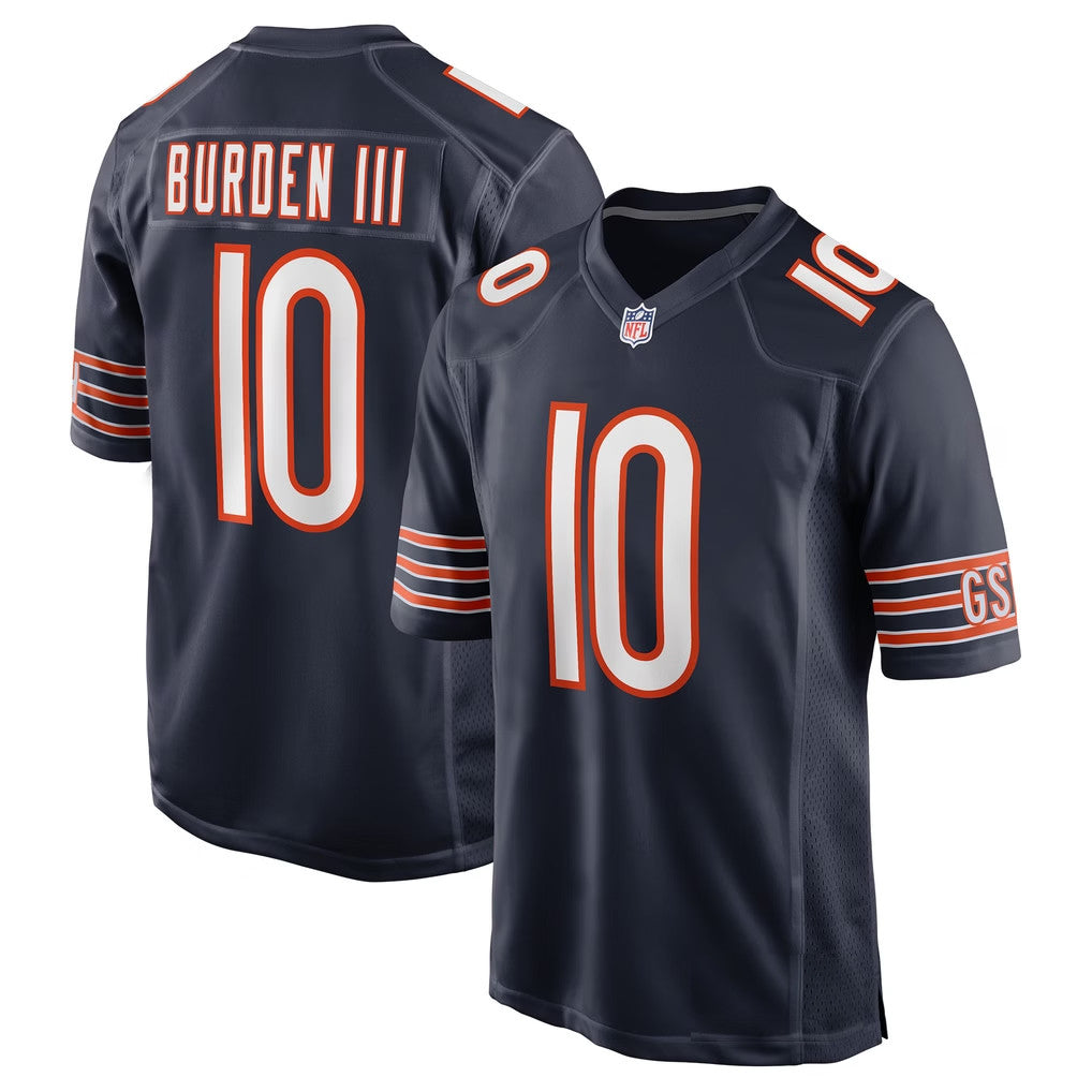 Luther Burden III Jersey Shirt Navy Chicago Bears Merch #10 Team Game Jersey 2026 Gift For Fans - Merchluma
