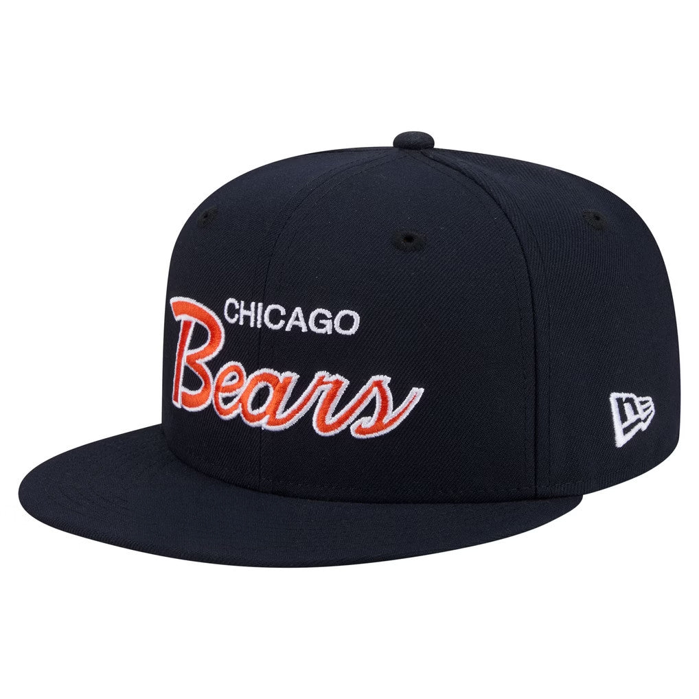Chicago Bears Merch 2026 Chicago Bears Core Team Script Snapback Hat Navy Football Fan Gear - Merchluma