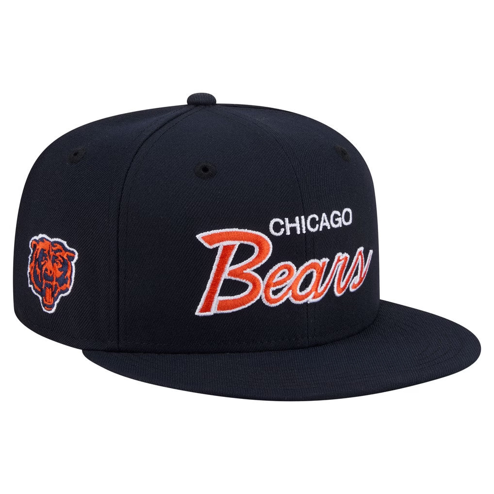 Chicago Bears Merch 2026 Chicago Bears Core Team Script Snapback Hat Navy Football Fan Gear - Merchluma