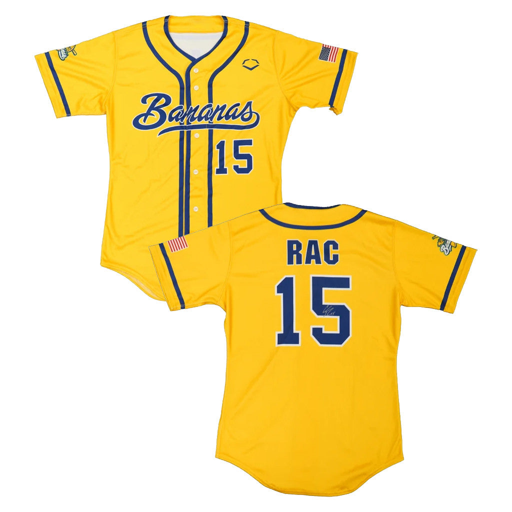 RAC RobertAnthony Cruz Jersey Shirt 2026 Savannah Bananas Merch #15 Autographed Jersey Fan Gear - Merchluma