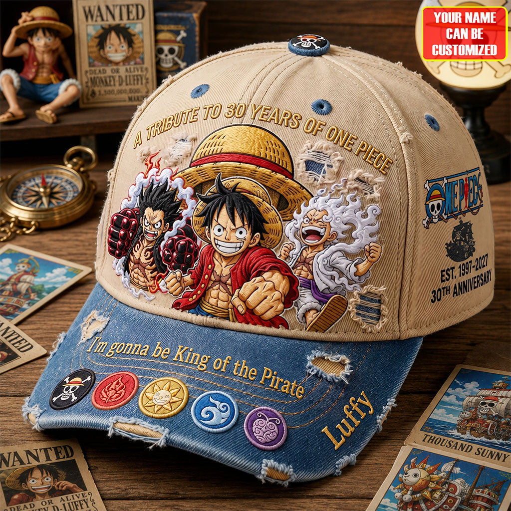 Personalized One Piece Celebrate 30 Years Of Legend Hat One Piece Merch Gift For Anime Fans - Merchluma