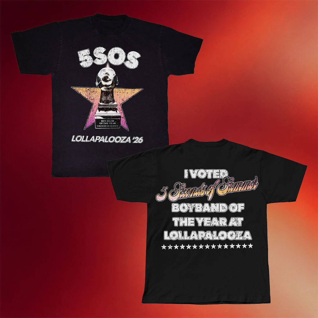 5SOS Tour Merch 2026 I Voted 5 Seconds Of Summer T-Shirt 5SOS Lollapalooza Merch Fan Gifts - Merchluma