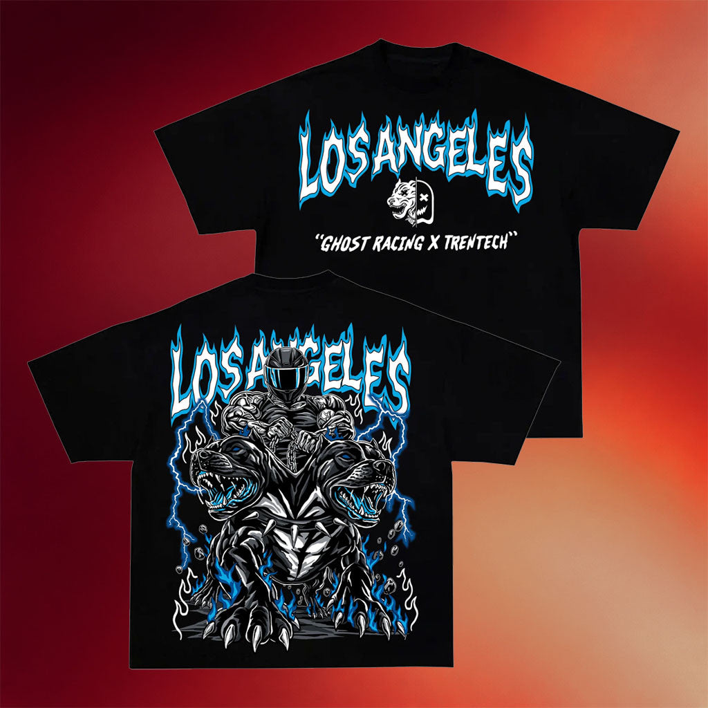Ghost Racing Merch 2026 Los Angeles GXT T-Shirt Black Birthday Ideas For Him - Merchluma