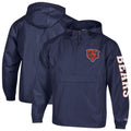 Chicago Bears Merch 2026 Chicago Bears Champion Windbreaker Half-Zip Jacket Navy Gift For Fans - Merchluma