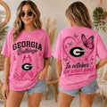 Georgia Bulldogs 2026 NCAA Pink October Breast Cancer Awareness Fan Pride Unisex T Shirt - Merchluma
