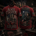 Alice Cooper 911 We Will Never Forest T-Shirt Alice Cooper Merch Patriot Day Gifts - Merchluma