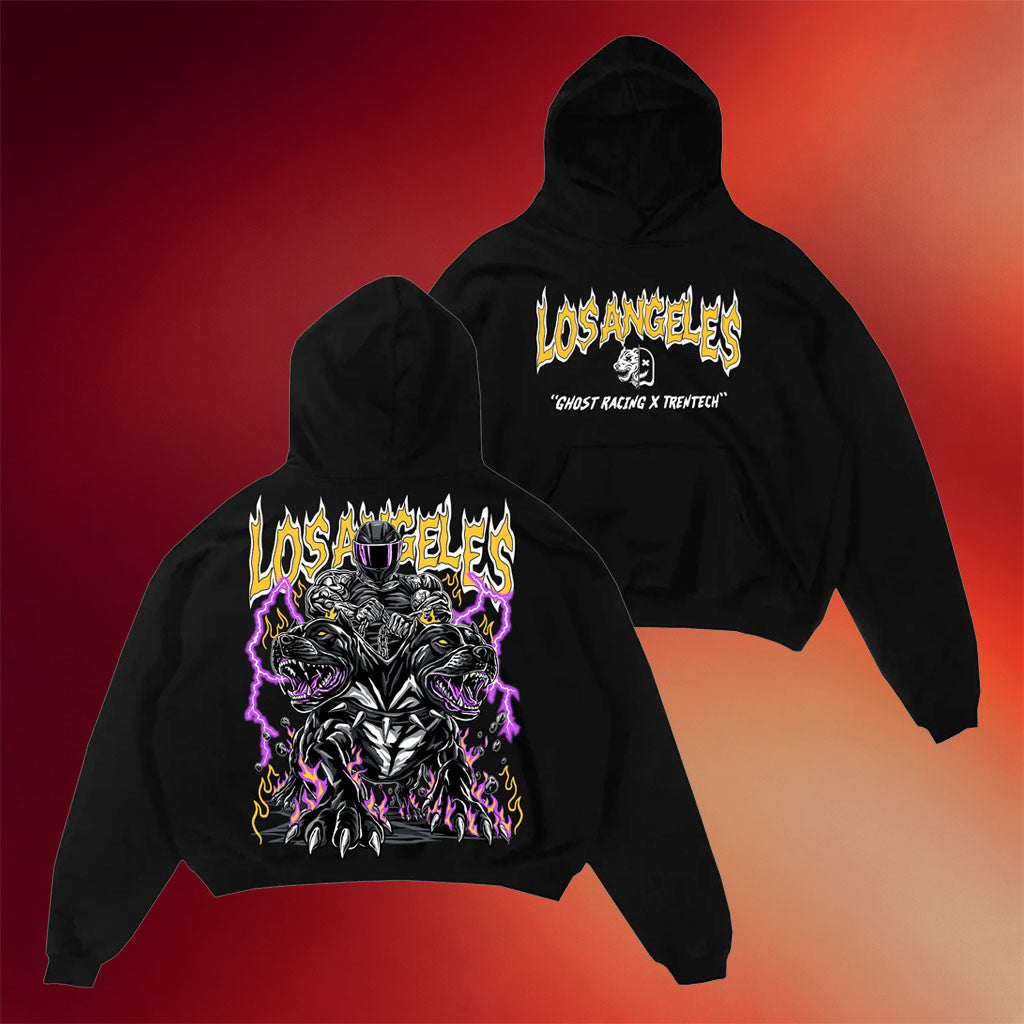 Ghost Racing Merch 2026 Los Angeles GXT Hoodie Black Unique Gifts For Husband - Merchluma
