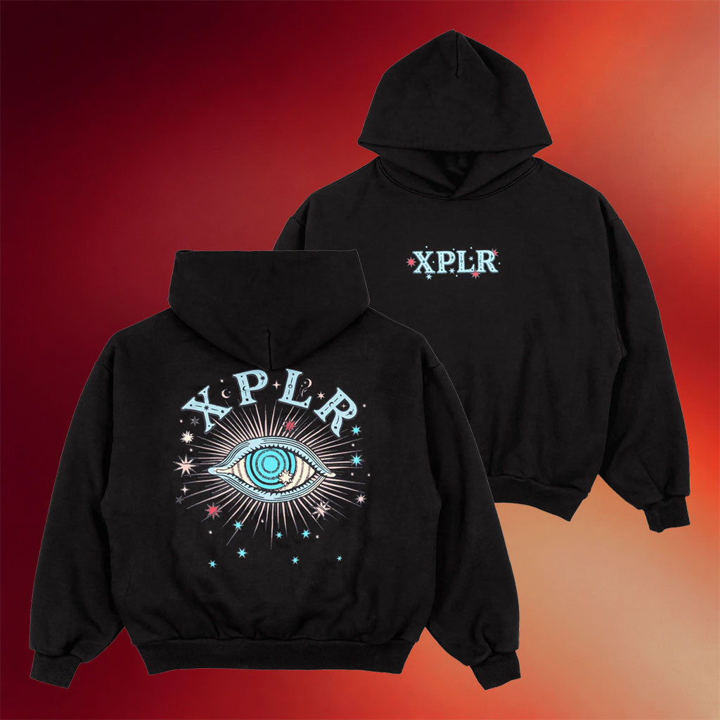 XPLR Merch 2026 All Seeing Eye Hoodie Black Sam And Colby Merch Gift For Sisters - Merchluma