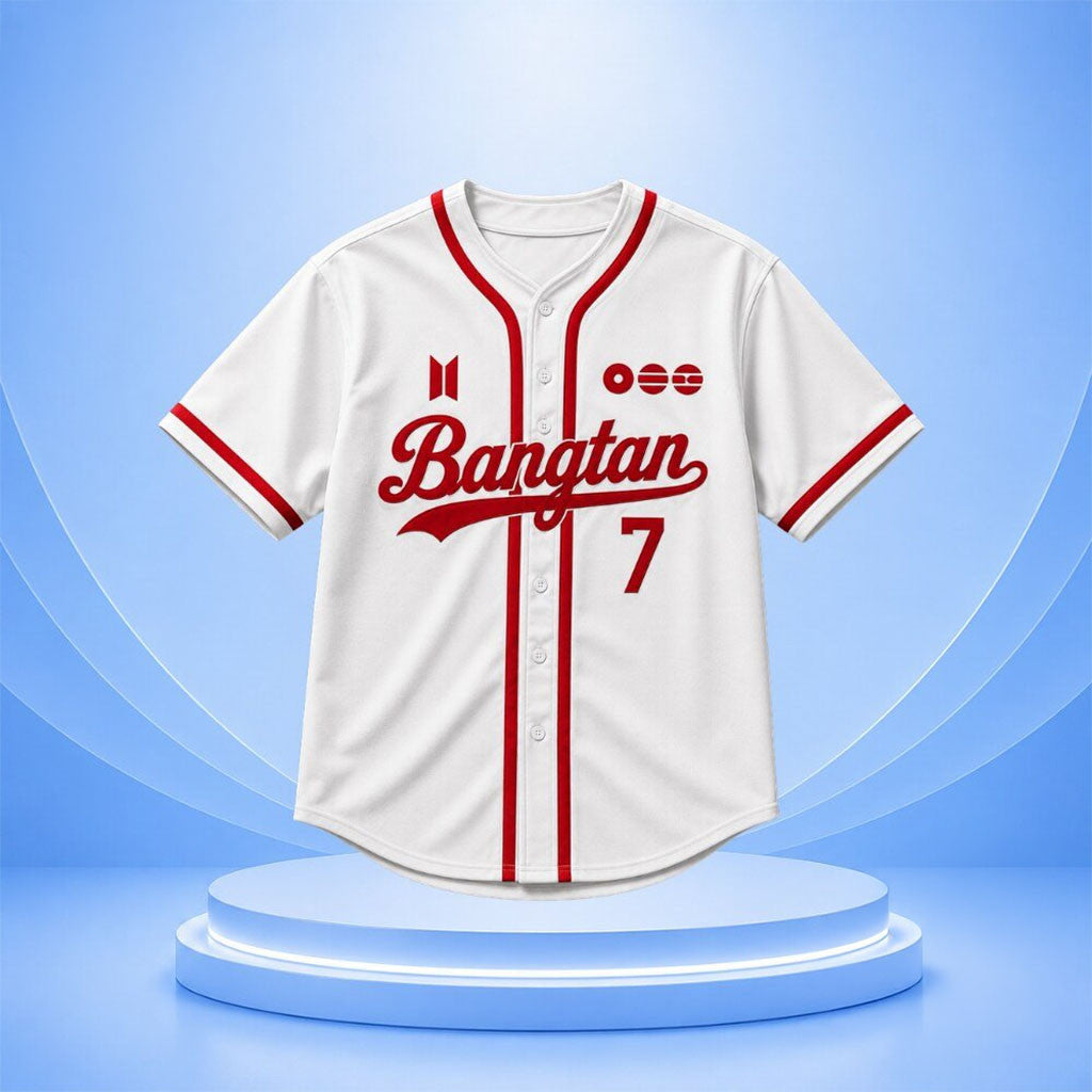 Army BTS World Tour 2026 Bangtan Baseball Jersey Shirt #7 Army BTS Merch Gifts For Kpop Fans - Merchluma