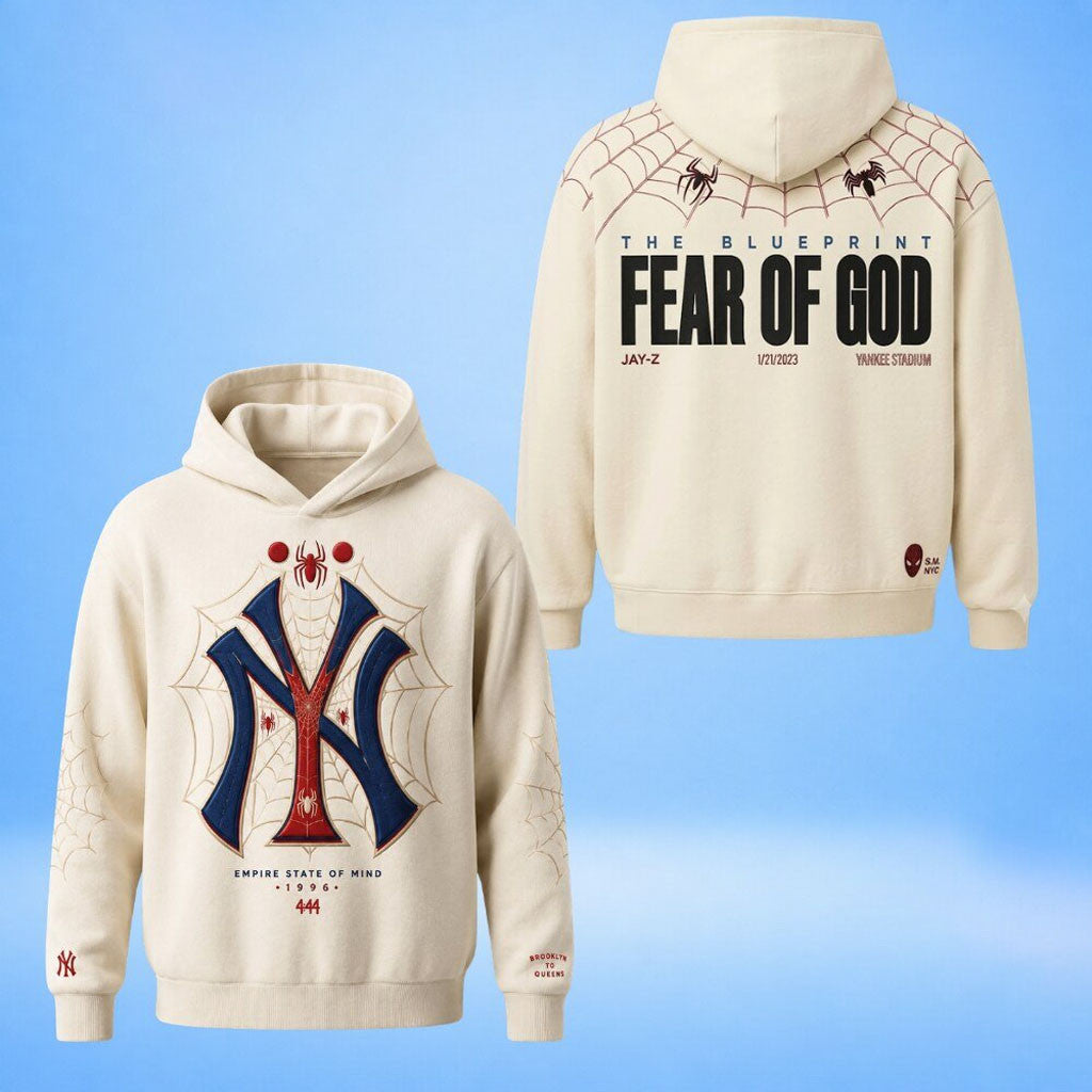 Fear Of God X Ny Yankees Jay Z X Spiderman Brand New Day Hoodie Shirt Special Edition Featured - Merchluma