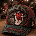 Green Day American Idiot Hat Welcome To Paradise Vintage Cap Green Day Merch Rock Fan Gifts - Merchluma