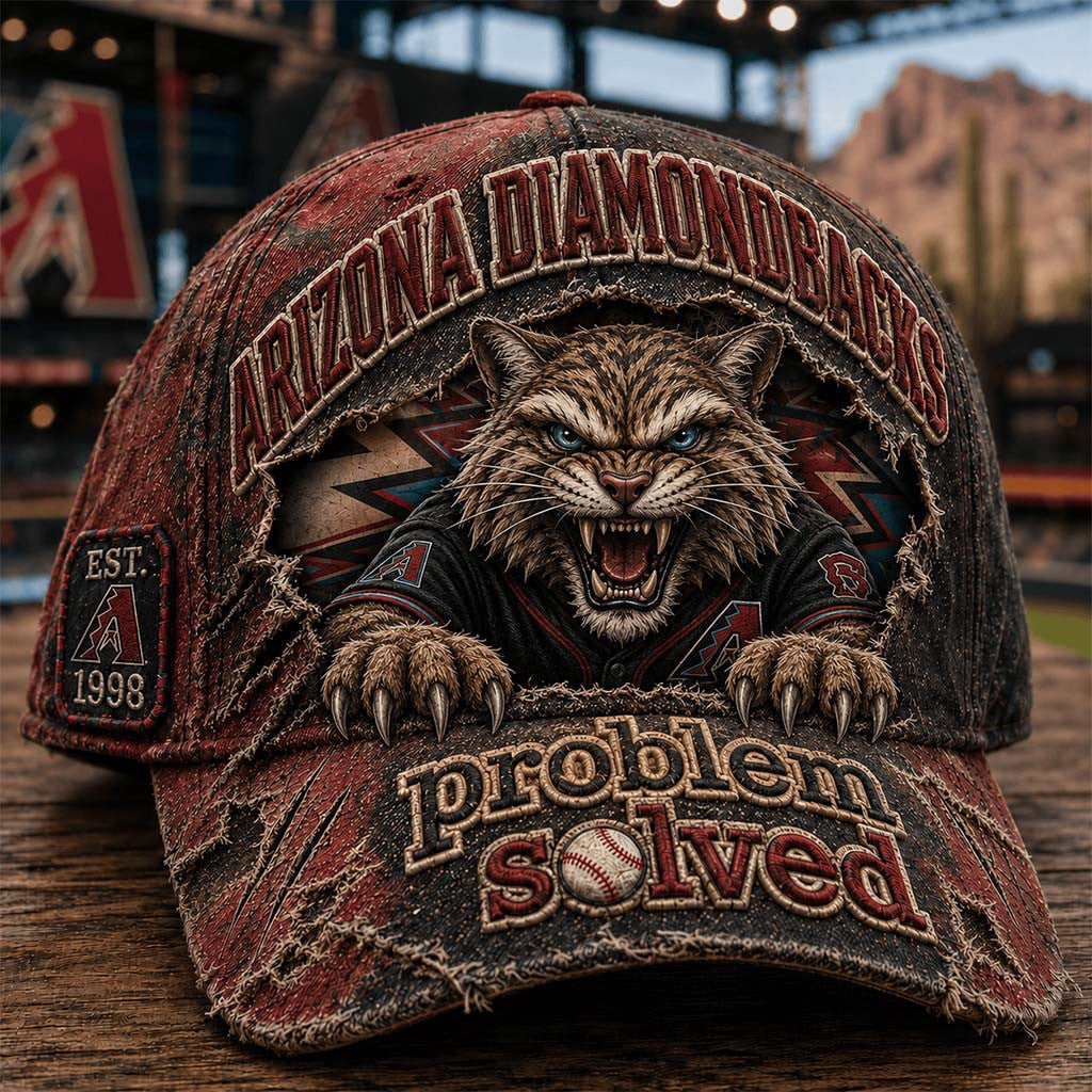 Arizona Diamondbacks Merch Problem Solved Hat Game Day Cap Best Gift For Baseball Fans - Merchluma