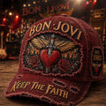 Bon Jovi Keep The Faith Distressed Hat Bon Jovi Merch 2026 Present For Rock Band Fans - Merchluma
