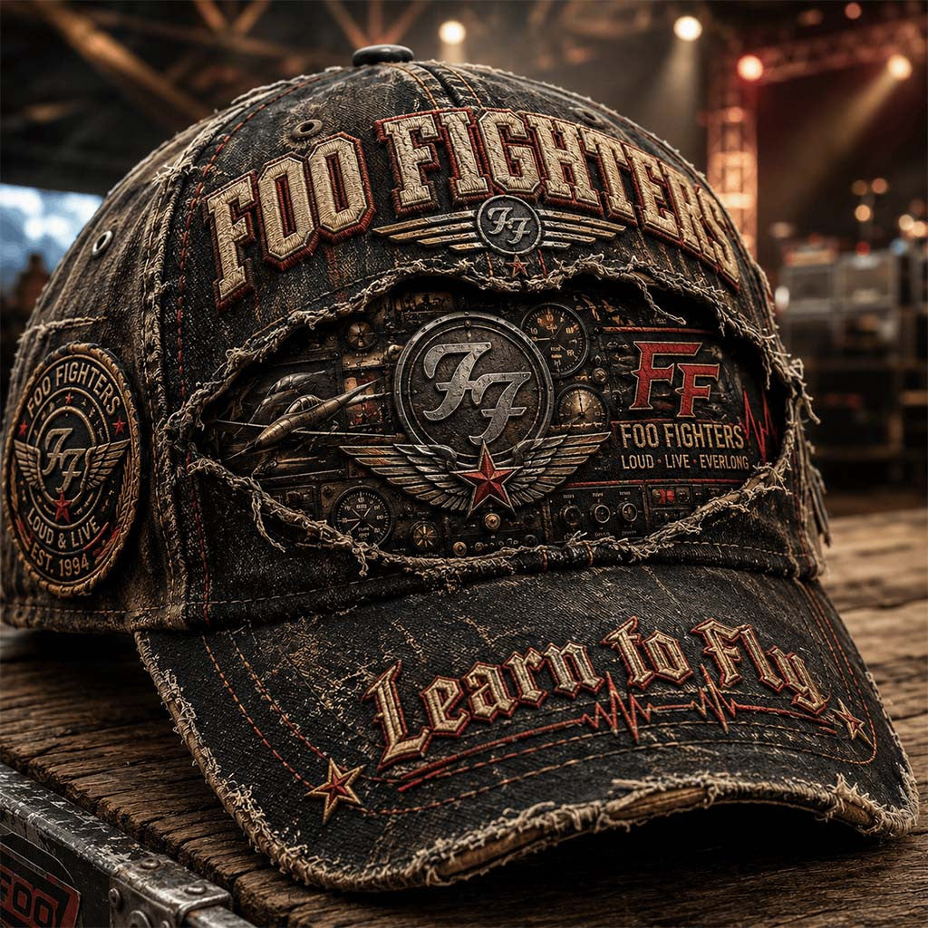 Foo Fighters Learn To Fly Hat Loud Live Everlong Vintage Cap Foo Fighters Merch Gift For Fans - Merchluma