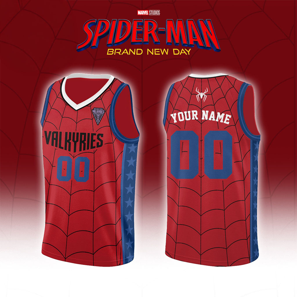 Custom Golden State Valkyries X Spider-Man Brand New Day 2026 Limited Edition Basketball Jersey - Merchluma