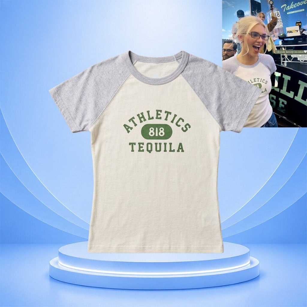 Blonde Kendall Jenner 818 Athletics Tequila Baby Tee 2026 Birthday Gift For Her - Merchluma